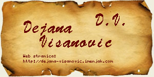 Dejana Višanović vizit kartica